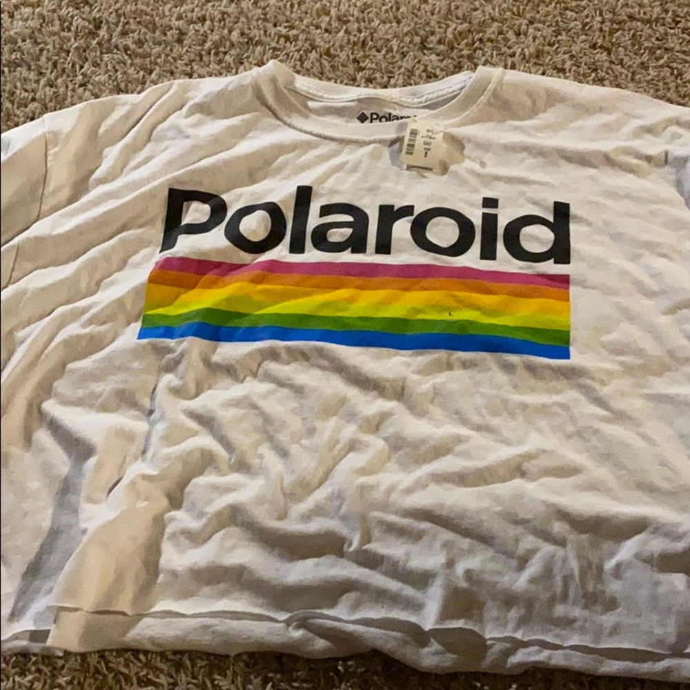 Crop top polaroid shirt